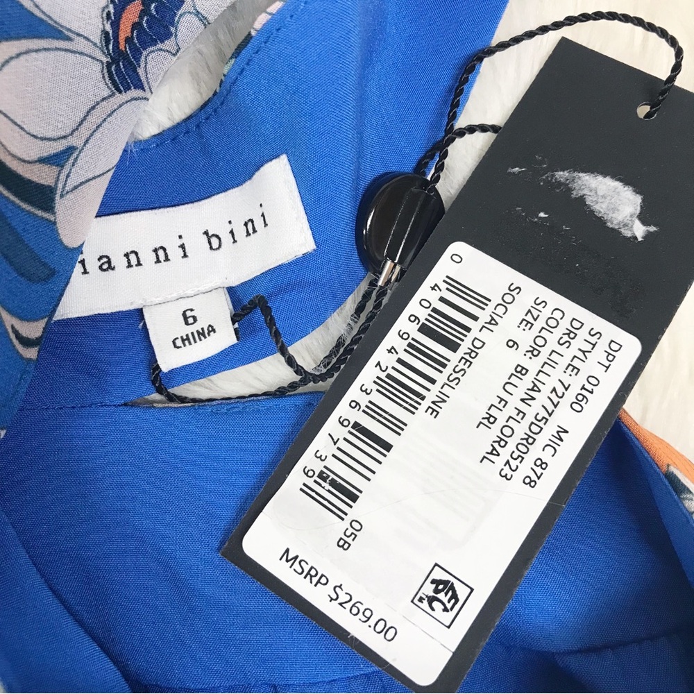 Gianni Bini Blue Floral Maxi Dress - Picture 11 of 12